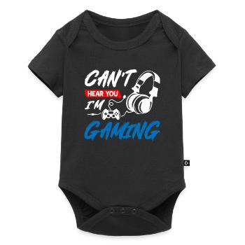 Cnat Hear You I Am Gaming - Baby Premium short-sleeve bodysuit - black - Front
