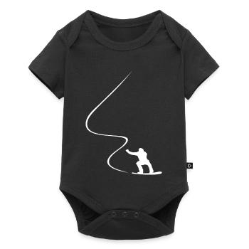 Snowboarder, Curve, Downhill, Freerider, Winter - Baby Premium short-sleeve bodysuit - black - Front