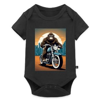 Gorilla Biker - Baby Premium short-sleeve bodysuit - black - Front