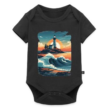 Lighthouse - Baby Premium short-sleeve bodysuit - black - Front