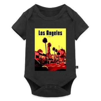Scène de rue PopArt de Los Angeles - Body à manches courtes Premium Bébé - noir - Devant