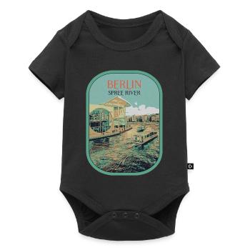 Illustration Architecture Moderne Berlin - Body à manches courtes Premium Bébé - noir - Devant