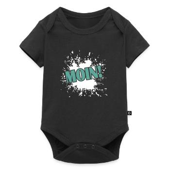 Moin! - Baby Premium Kurzarmbody - Schwarz - Vorne