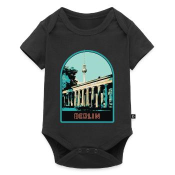 Berlin TV Tower and Brandenburg Gate - Baby Premium short-sleeve bodysuit - black - Front