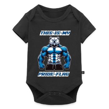That is my pride flag Finland bear - Baby Premium short-sleeve bodysuit - black - Front