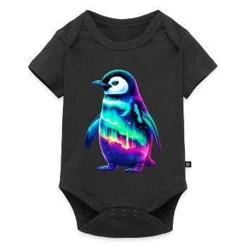 Manchot aurore boréale - Body à manches courtes Premium Bébé - noir - Devant