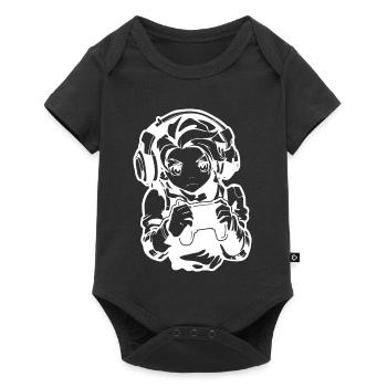 Gamer Boy Drawing - Baby Premium short-sleeve bodysuit - black - Front