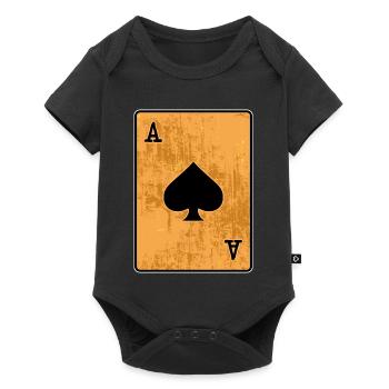 Jackpot Casino Jeux de hasard Jeu de cartes Tour de poker - Body à manches courtes Premium Bébé - noir - Devant