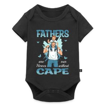 Père et fils - Body à manches courtes Premium Bébé - noir - Devant