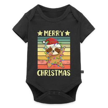 Joyeux Noël paresseux - Body à manches courtes Premium Bébé - noir - Devant