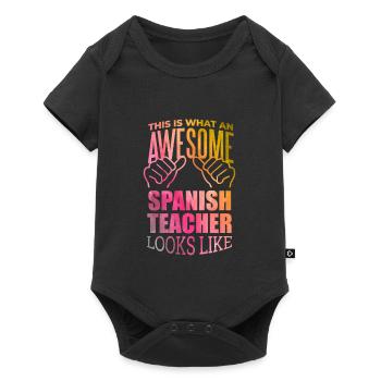 Spanisch - Baby Premium Kurzarmbody - Schwarz - Vorne