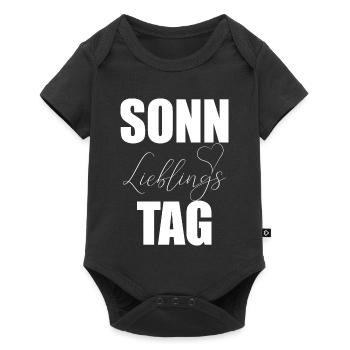 Sunday Favorite Day Heart - Baby Premium short-sleeve bodysuit - black - Front