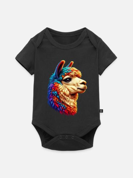 Alpaka - Baby Premium Kurzarmbody - Schwarz