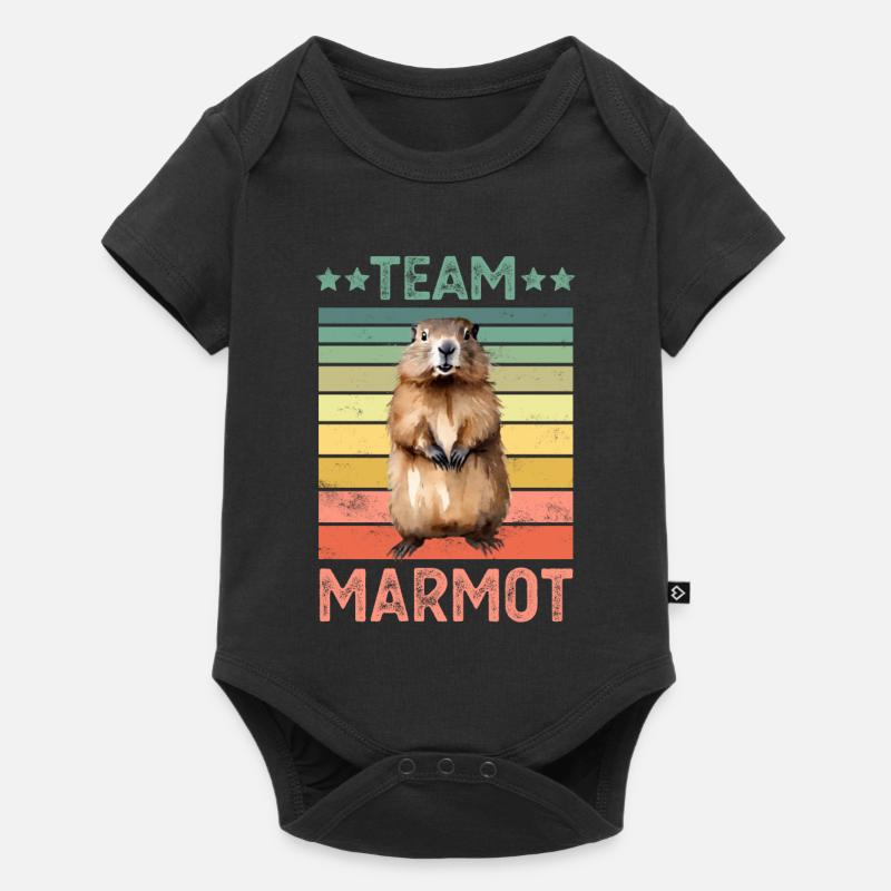 Murmeltier - Baby Premium Kurzarmbody - Schwarz