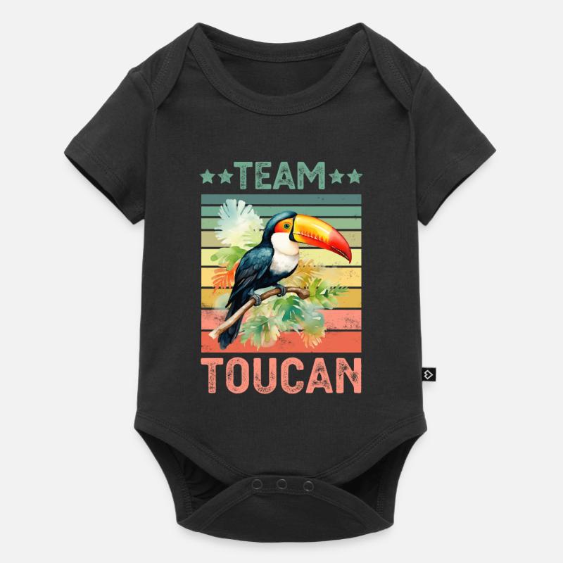 Oiseau Toucan - Body à manches courtes Premium Bébé - noir