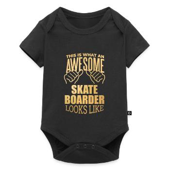 Skate - Baby Premium short-sleeve bodysuit - black - Front