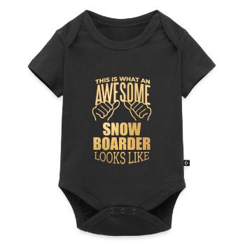 Snowboard Snowboard Snowboard - Baby Premium short-sleeve bodysuit - black - Front