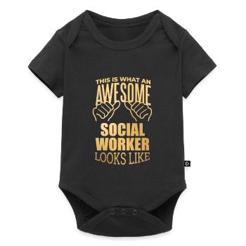 Social Worker Social Worker Social Worker - Baby Premium short-sleeve bodysuit - black - Front