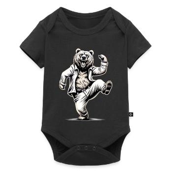 Funny Bear Dad Dad Gift - Baby Premium short-sleeve bodysuit - black - Front