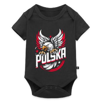 Polska Poland Eagle Emblem Flag Flag Gift - Baby Premium short-sleeve bodysuit - black - Front