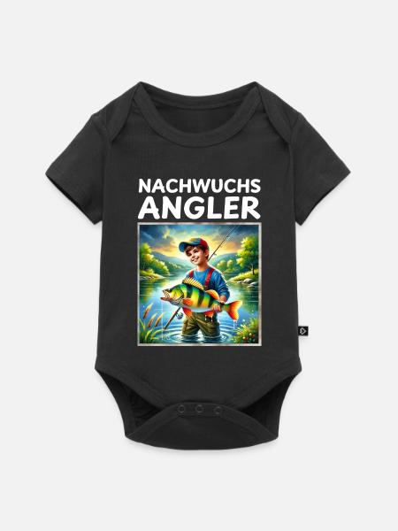 Nachwuchs Angler - Baby Premium Kurzarmbody - Schwarz