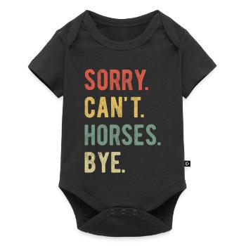 Sorry Can't Horses Bye II - Baby Premium short-sleeve bodysuit - black - Front