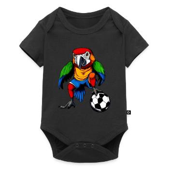 Footballeur Perroquet - Body à manches courtes Premium Bébé - noir - Devant