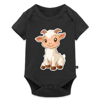 Chèvre - Body à manches courtes Premium Bébé - noir - Devant