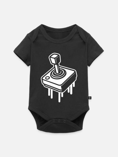 Retro Gamer Symbol - Baby Premium Kurzarmbody - Schwarz