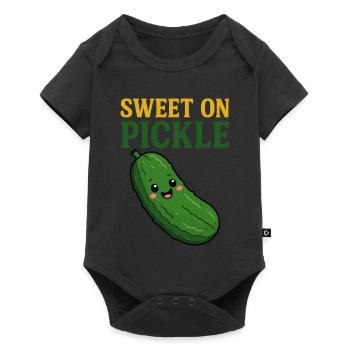 Sweet on cucumber - Baby Premium short-sleeve bodysuit - black - Front