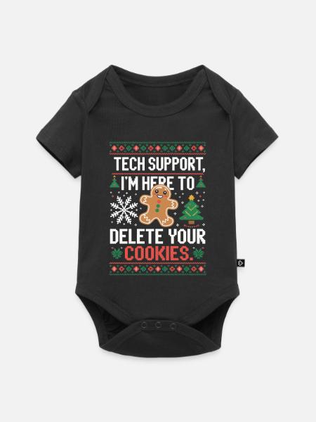 Dicton de cookie du support technique - Body à manches courtes Premium Bébé - noir