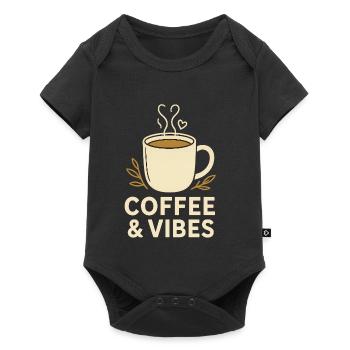 Coffee & Vibes Mug Illustration - Baby Premium short-sleeve bodysuit - black - Front