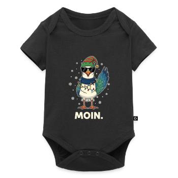 Seagull Santa Claus Christmas Fairy Lights - Baby Premium short-sleeve bodysuit - black - Front