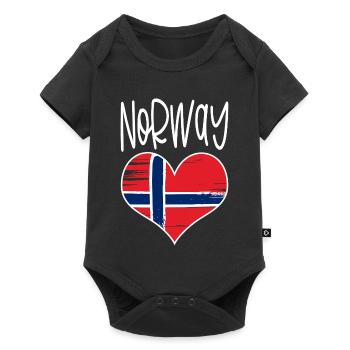 Norway - Baby Premium short-sleeve bodysuit - black - Front