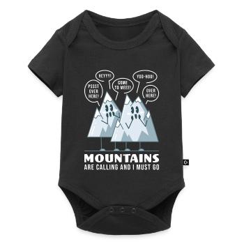Mountains Calling Adventure - Baby Premium short-sleeve bodysuit - black - Front