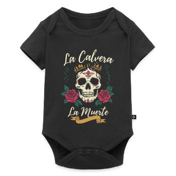 Sugar Skull Christmas Man Floral Gift - Baby Premium short-sleeve bodysuit - black - Front