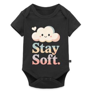 Stay Soft – Vintage Wolke - Baby Premium Kurzarmbody - Schwarz - Vorne