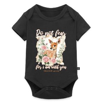 Deer Bible Verse Christian - Baby Premium short-sleeve bodysuit - black - Front