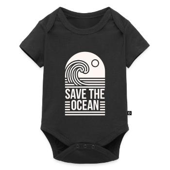 Citations de conservation de la protection de l’océan Save the Ocean - Body à manches courtes Premium Bébé - noir - Devant