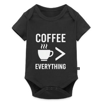 Le café, c’est tout - Body à manches courtes Premium Bébé - noir - Devant