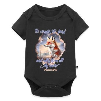 Fox Bible Verse Christian - Body à manches courtes Premium Bébé - noir - Devant