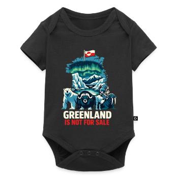 Cadeau du drapeau du t-shirt Pas à vendre du Groenland - Body à manches courtes Premium Bébé - noir - Devant