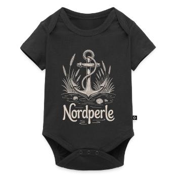 Nordperle Hamburg North Sea Baltic Sea North German Deern - Baby Premium short-sleeve bodysuit - black - Front