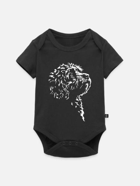 Cavapoo Silhouette Hunde Hund Wilsigns - Baby Premium Kurzarmbody - Schwarz