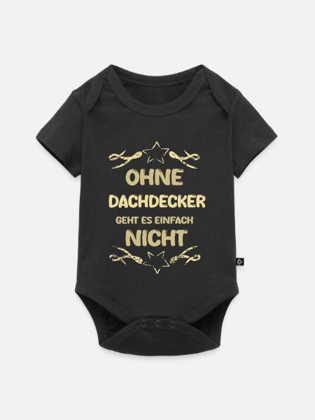 Dachdecker - Baby Premium Kurzarmbody - Schwarz