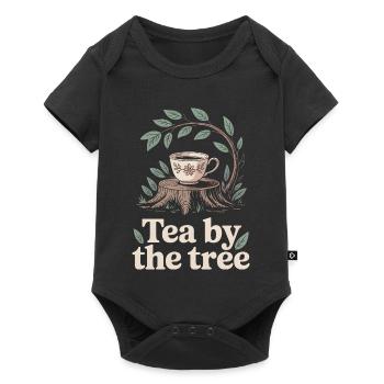 Tea under the tree | Forest, Peace, Nature - Baby Premium short-sleeve bodysuit - black - Front