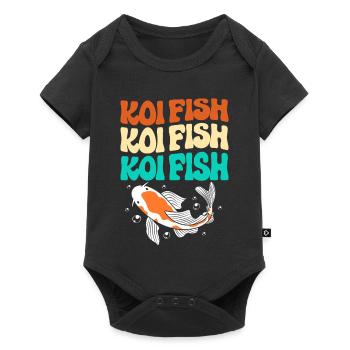 Poisson koi carpe koi koi - Body à manches courtes Premium Bébé - noir - Devant