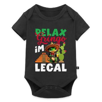 Fierté du Mexique & Maison Drapeau du Mexique - Body à manches courtes Premium Bébé - noir - Devant