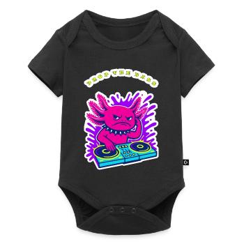 Angry Axolotl DJ - Drop the Bass Neon Design - Baby Premium short-sleeve bodysuit - black - Front