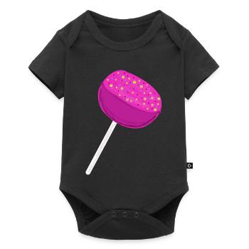 Enfant aux Enfants aux Bonbons Roses - Body à manches courtes Premium Bébé - noir - Devant